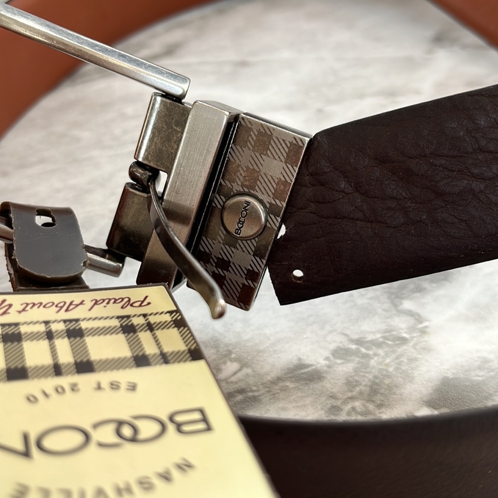 NEW Boconi Nashville reversible brown belt 36 - Picture 2 of 3